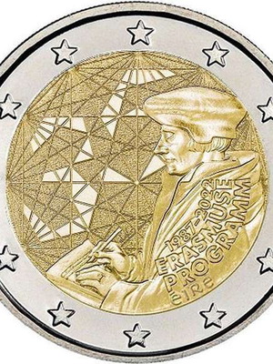 Ιρλανδία 2 Ευρώ 2022 UNC Erasmus καινούργιο