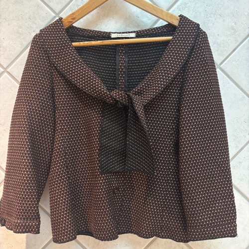 L.K. Bennett wool jacket like new, size IT44, brown and black