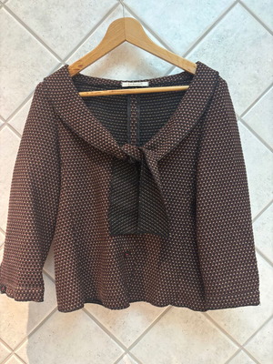 L.K. Bennett wool jacket like new, size IT44, brown and black