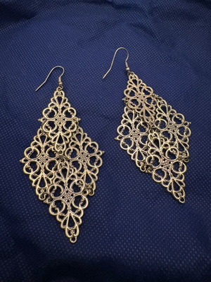 Boho earrings in gold color like new