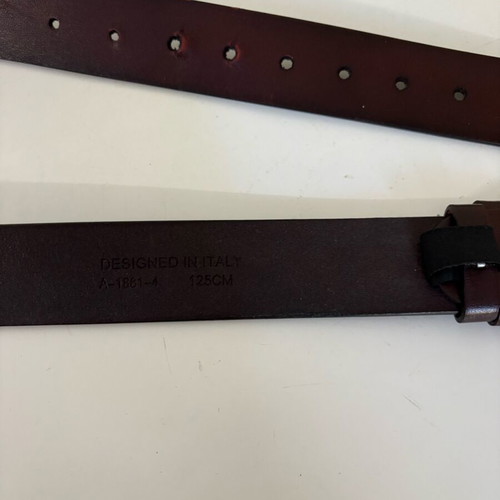 Brown belt leather look classic design 125cm like new
