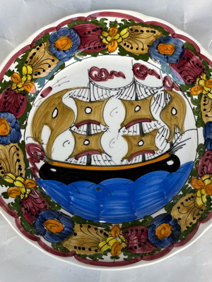 Διακοσμητικό Σκυριανό Πιάτο ζωγραφισμένο στο χέρι σαν καινούργιο