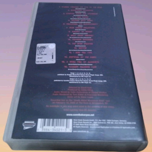 Cannibal Corpse Live Cannibalism VHS 2000 like new