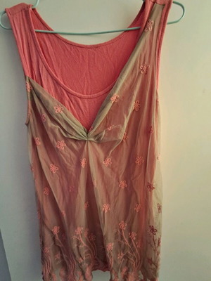 Pink sleeveless blouse like new, cotton