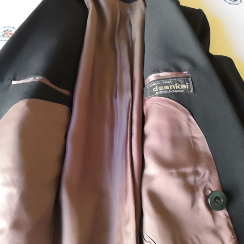 Deenkei men's black wool blazer jacket size 52