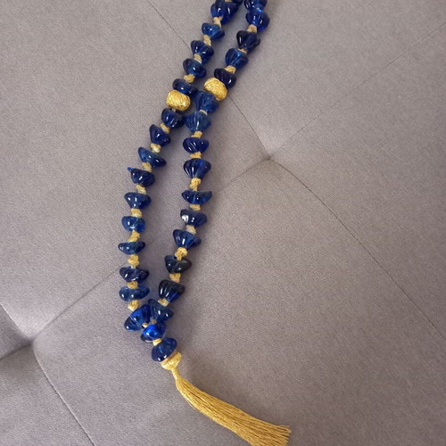 Impressive Table Decorative Worry Beads - Blue Glass Beads (370g)