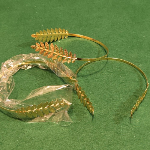 Set of 3 Gold Leaf Metal Hairbands