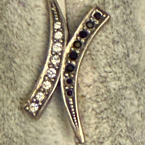 Jenavi silver earrings new, black and silver