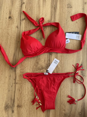 Blue Point bikini bottom, red, size S