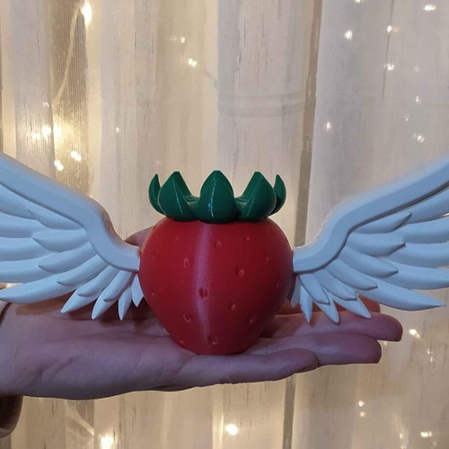 Celeste Angel Strawberry 3D printed figure new, decorative 25 cm