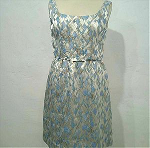 vintage μπροκάρ φόρεμα 60s