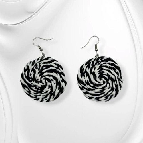 Handmade polymer clay dangle earrings new with stainless steel fasteners