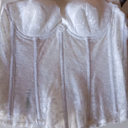 Poirier bridal lingerie and corset new, white