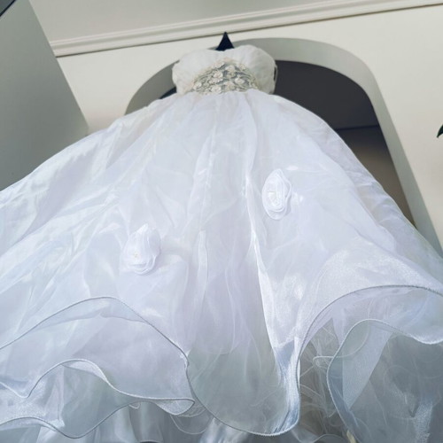 Fairytale wedding dress like new, size S/M, white, length 140cm