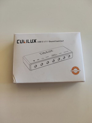 Cubilux 7.1 εξωτερική USB κάρτα ήχου νέα, 48kHz–384kHz, Line-In και είσοδος μικροφώνου