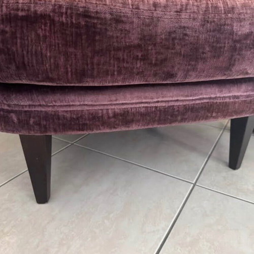 Handmade armchair with velvet upholstery, like new