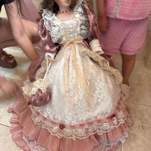 Large vintage porcelain doll