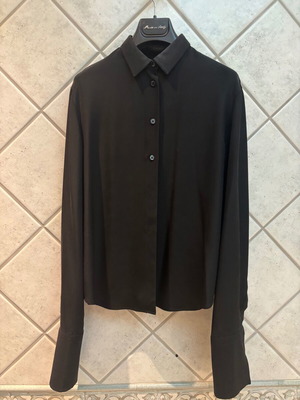 Calvin Klein Collection Black Heavy Silk Shirt like new, size M