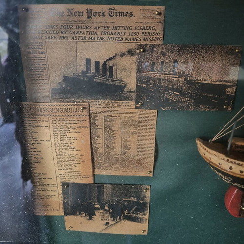 Titanic framed decoration used