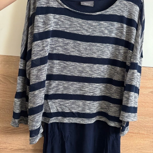 Yessica double blouse like new, grey and blue, size L