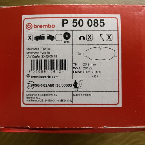 Brembo P 50 085 Brake Pads new, front axle