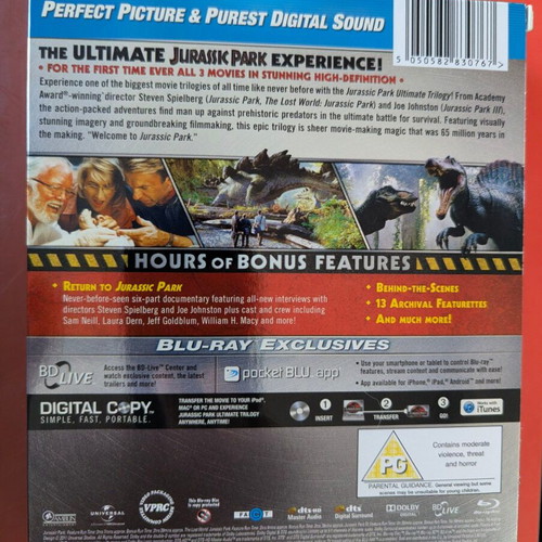 Jurassic Park Ultimate Trilogy Blu-ray like new
