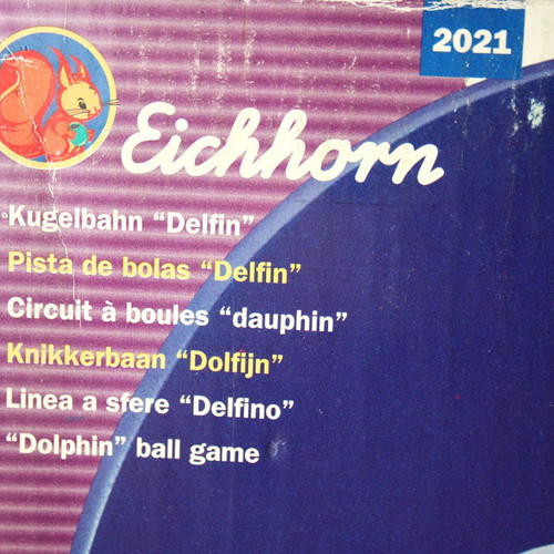 Vintage Eichhorn Dolphin wooden ball game domino new 48cm