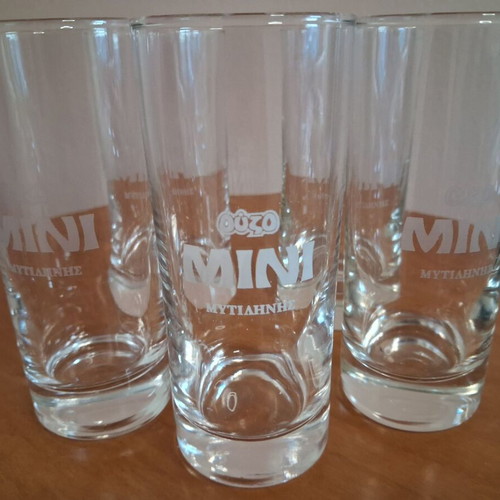 Ouzo MINI set of 5 glasses and 0.25l carafe like new