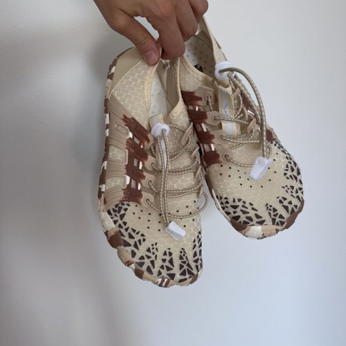 Bearefoot women's athletic shoes new, beige desert camo, size 38.5-39