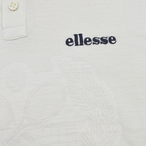 Ellesse Vintage 90s Tonal Graphic Tennis Polo Shirt used, size Large