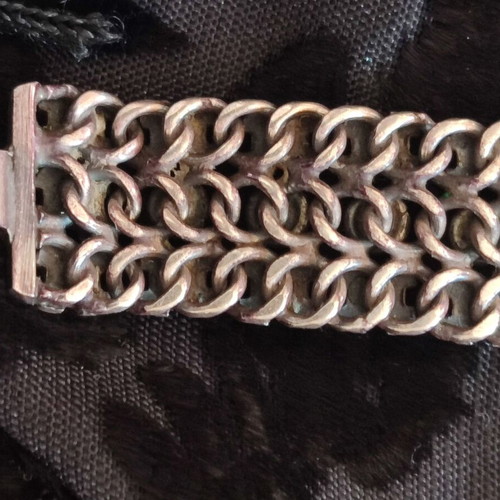 Vintage 925 Silver Bracelet with Screw Clasp, 41g, 18.5cm