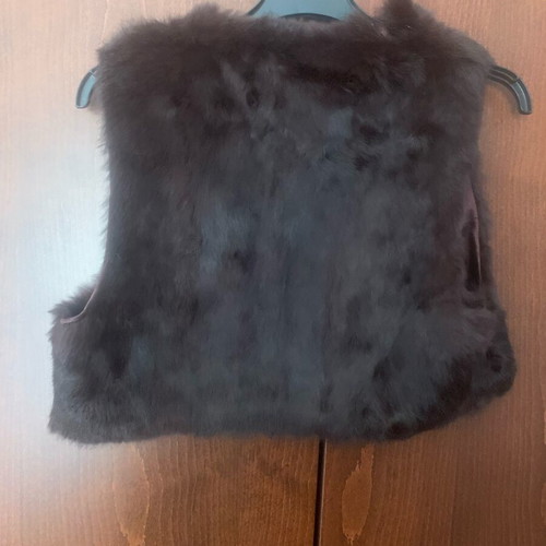 Fur vest brown like new, size S