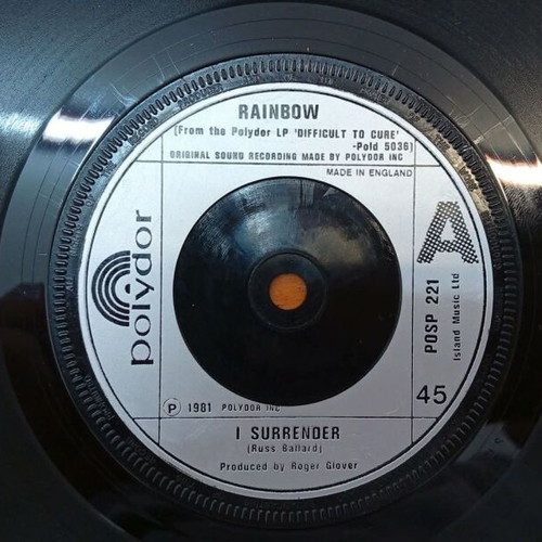 Rainbow I Surrender 7’ vinyl used, metal
