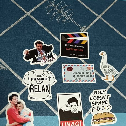 Warner Bros Friends TV series waterproof PVC stickers