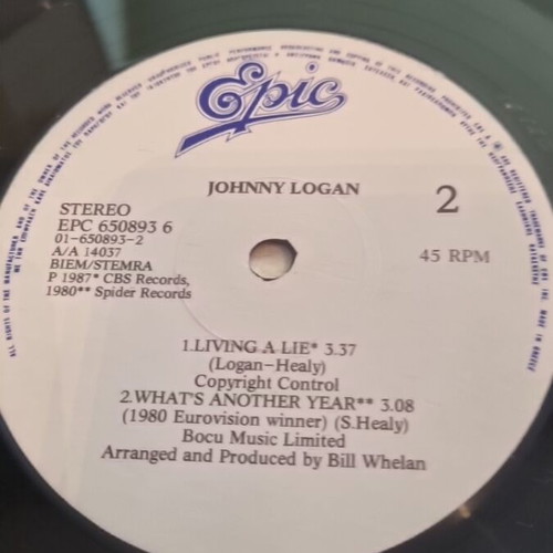 Johnny Logan Hold Me Now vinyl maxi single 45RPM used