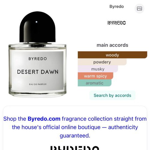 Byredo Desert Dawn Eau de Parfum 50 ml