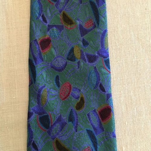 Italian vintage tie used multicolor
