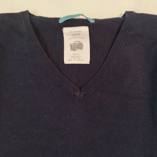 Casual Zara shirt size 164 cm like new, black, 14 years