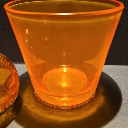 Fidrio glass set with extra orange pot