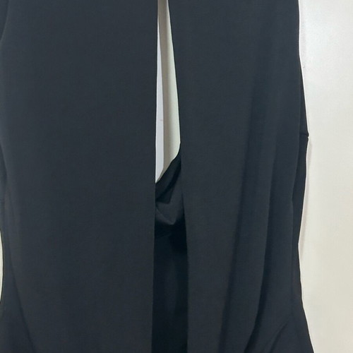 Black draped top with back opening like new, size S