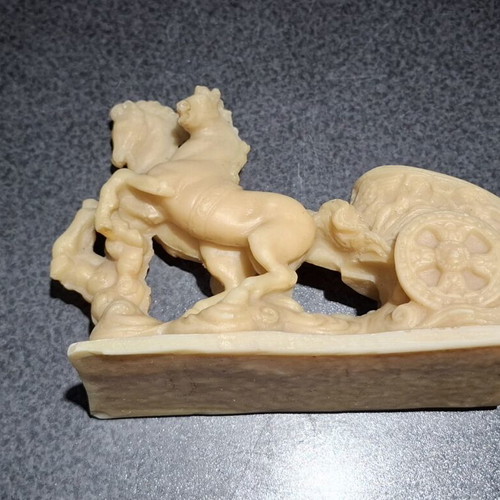 Vintage Italian Roman Chariot sculpture 16cm, like new