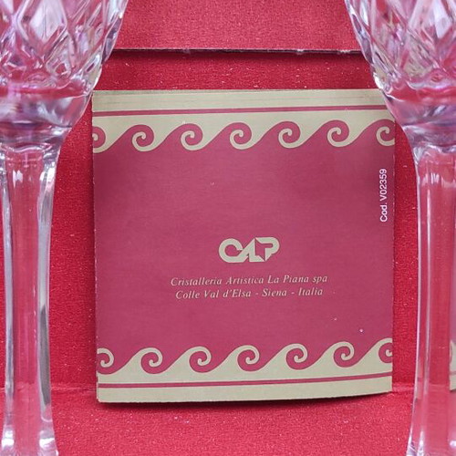 Vivaldi crystal champagne glasses new, in Capri Italia box