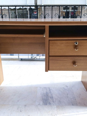 Computer desk used with drawers and keyboard surface