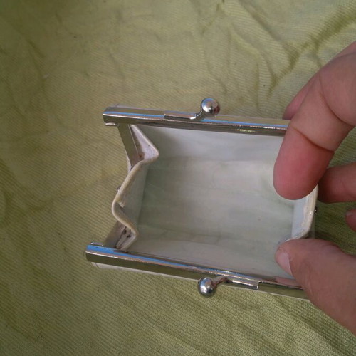 Wallet used for coins, 8.5x5cm, white