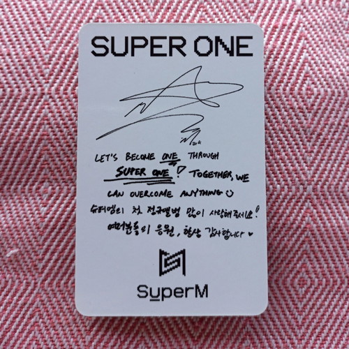 SuperM Super One USA ver. Mark photocard