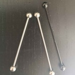 Steel Bars like new, set of 3, black and silver