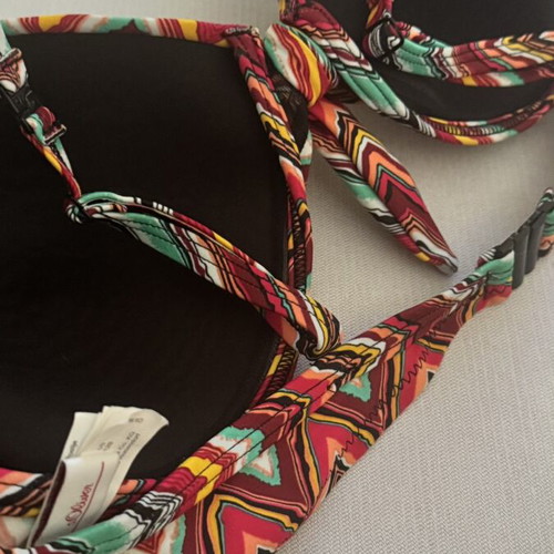 S.Oliver Bikini Top used, size 44B, multicolor