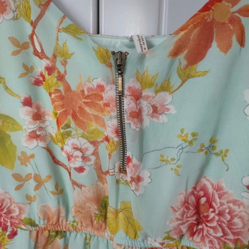 Stradivarius mini floral dress with elastic waist and pockets