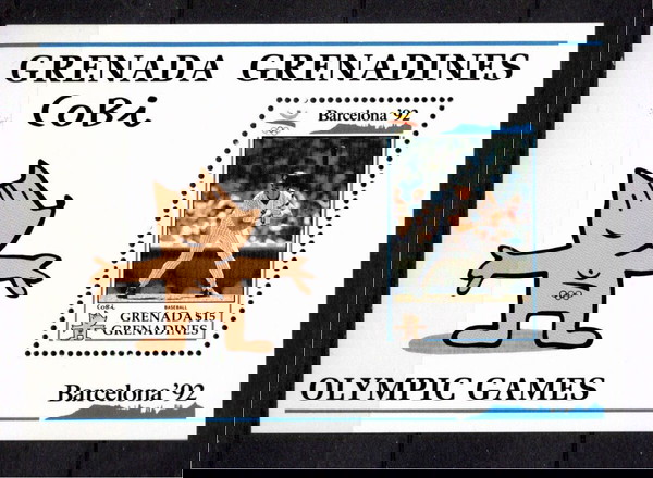 Γρενάδα Γρεναδίνες  1992 Olympic Games - Barcelona, Spain BLOCK MNH   φεγιε ασφραγιστο λουξ