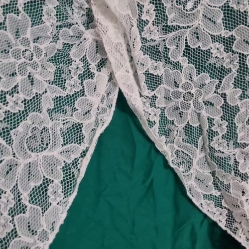 Summer blouse with lace back used, green, sizes S to M